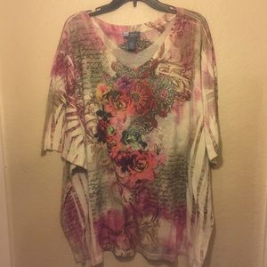 Beautiful Floral 5X Shirt